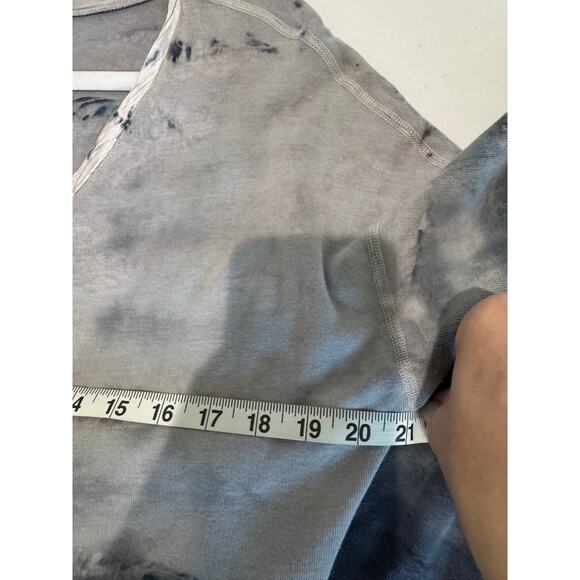 Barbara Lesser Women’s 3/4 Sleeve Fringe Hem Tie Dye Acid Wash Blouse Size M - Picture 7 of 8